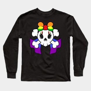 Pretty Skulls rainbow ribbon Long Sleeve T-Shirt